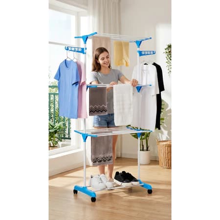 3-Tier Clothes Rack with Hanger Support